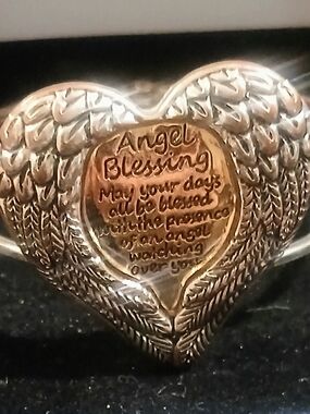 Angel Blessing Heart Bracelet - Gold & Silver Tone
